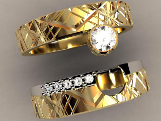 Original 14k Gold Color Diamond Style Ring