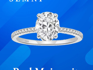 SEMNI 1.0CT 2.0CT 3.0CT Oval Cut Moissanite Diamond Ring for Women Engagement Rings Wedding Promise Band Forever Love Gifts