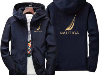 Nautica 2023 Spring/Fall Men's Hooded Jacket New Trench Outdoor Travel Hiking Raincoat Men's Summer Jacket Loose waterproof coat