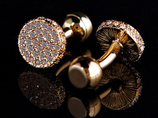 KFLK Jewelry shirt cufflinks mens Brand Light Yellow Gold Color Round Cuff link Button High Quality Luxury Wedding guests