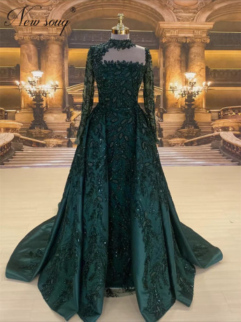 exquisite-dark-green-beaded-sequins-evening-dresses-with-overskirt-customized-dubai-long-sleeves-engagement-gowns-party-dress-big-2